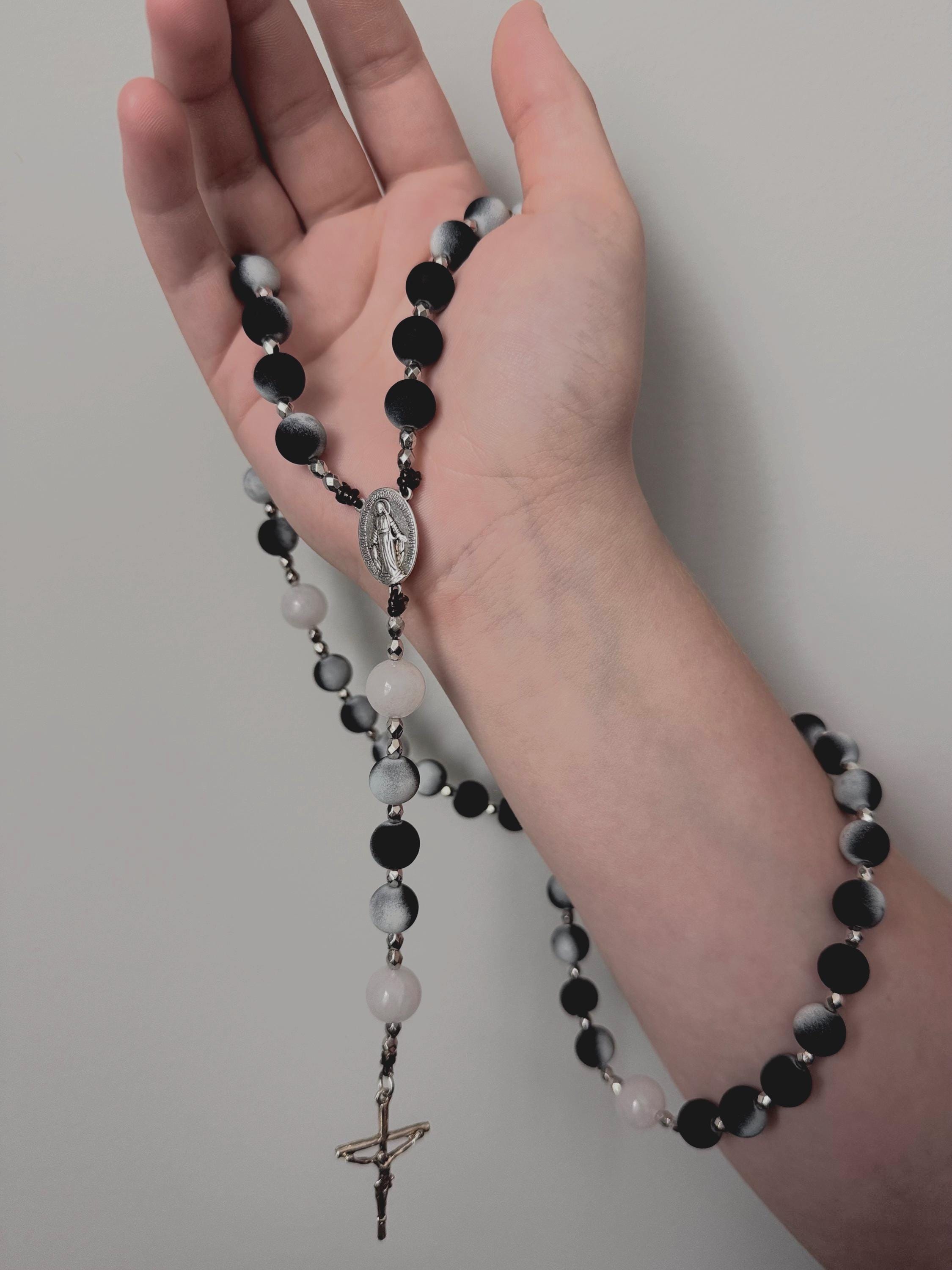 The “Day and Night” Black Handmade Rosary