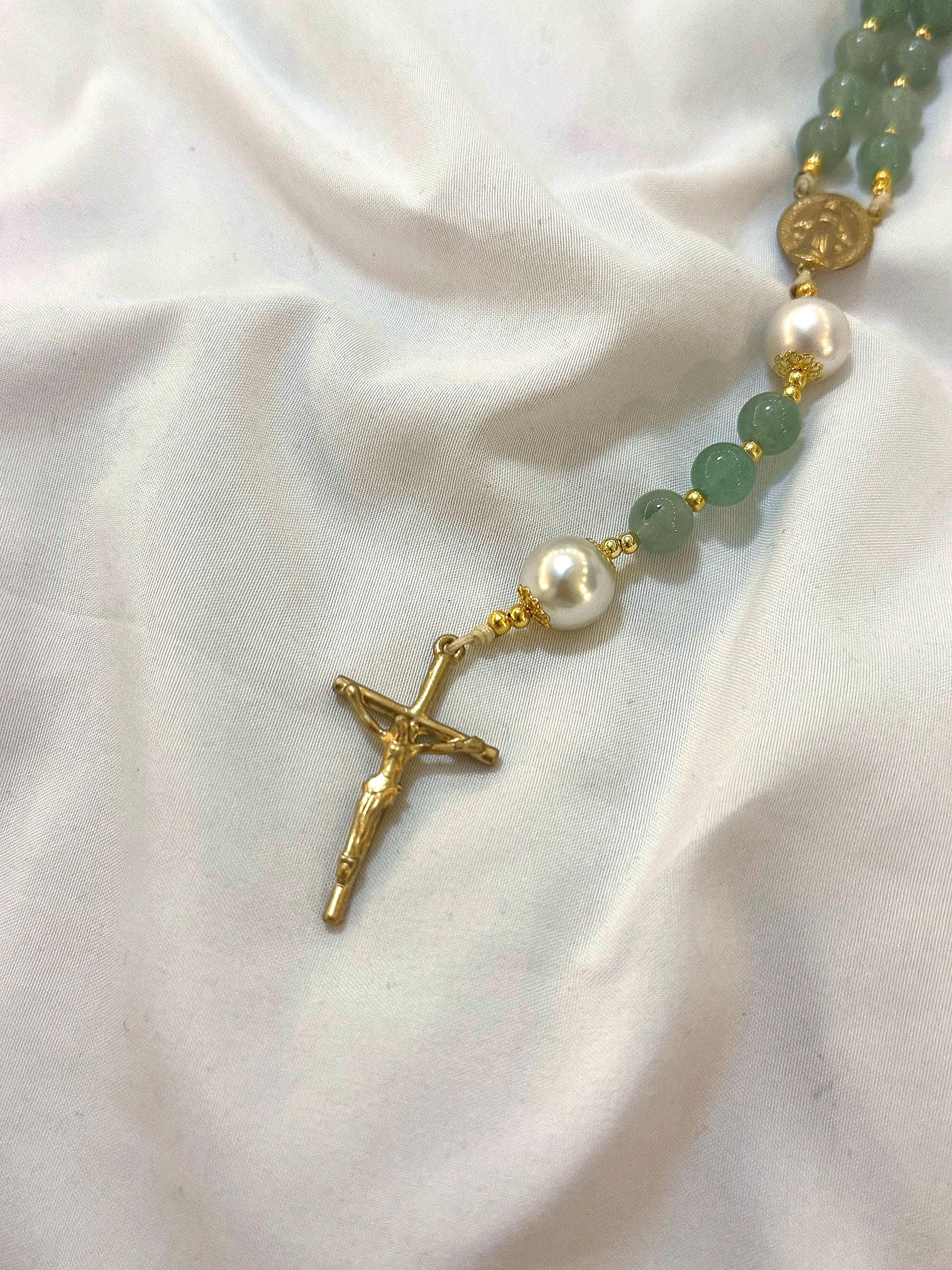 The “In All Things” Handmade Green Rosary
