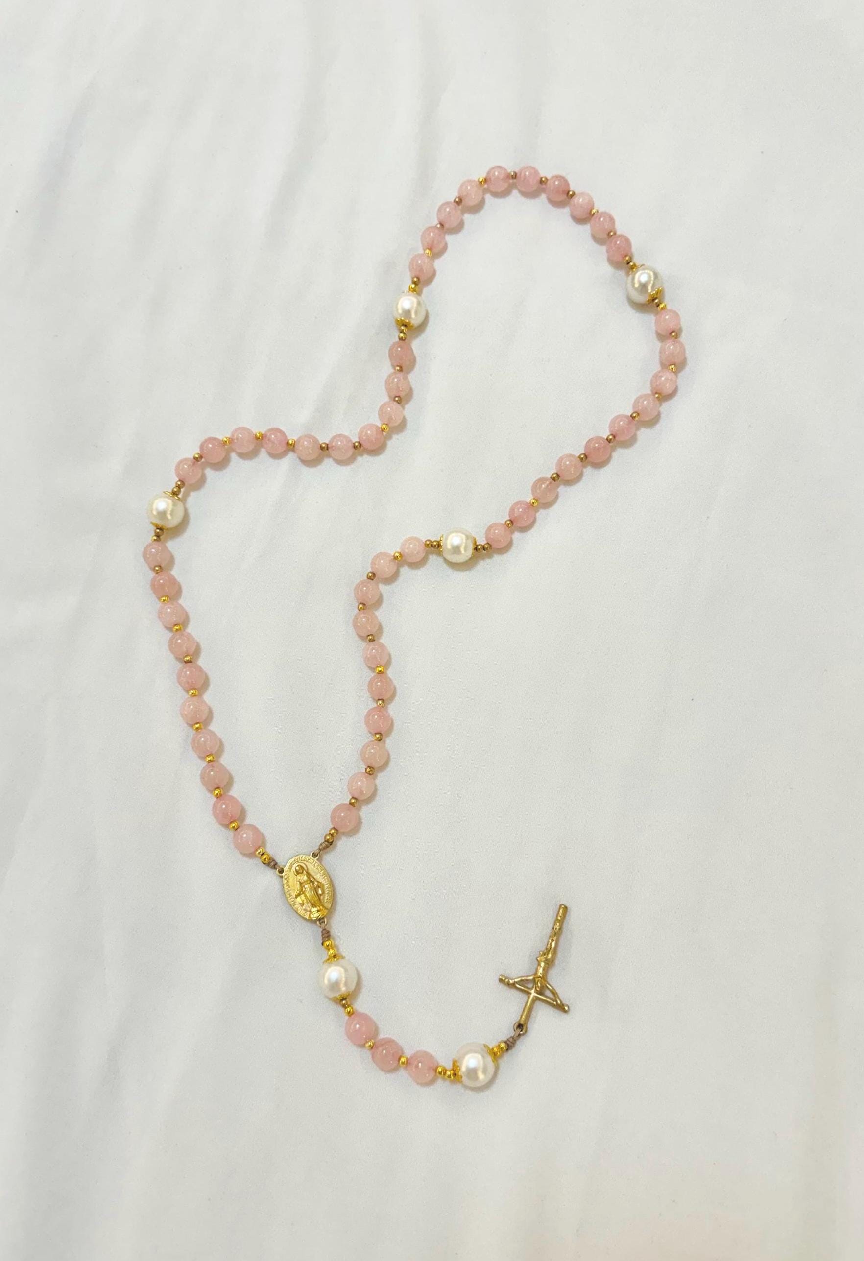 The “Joy” Handmade Pink Rosary