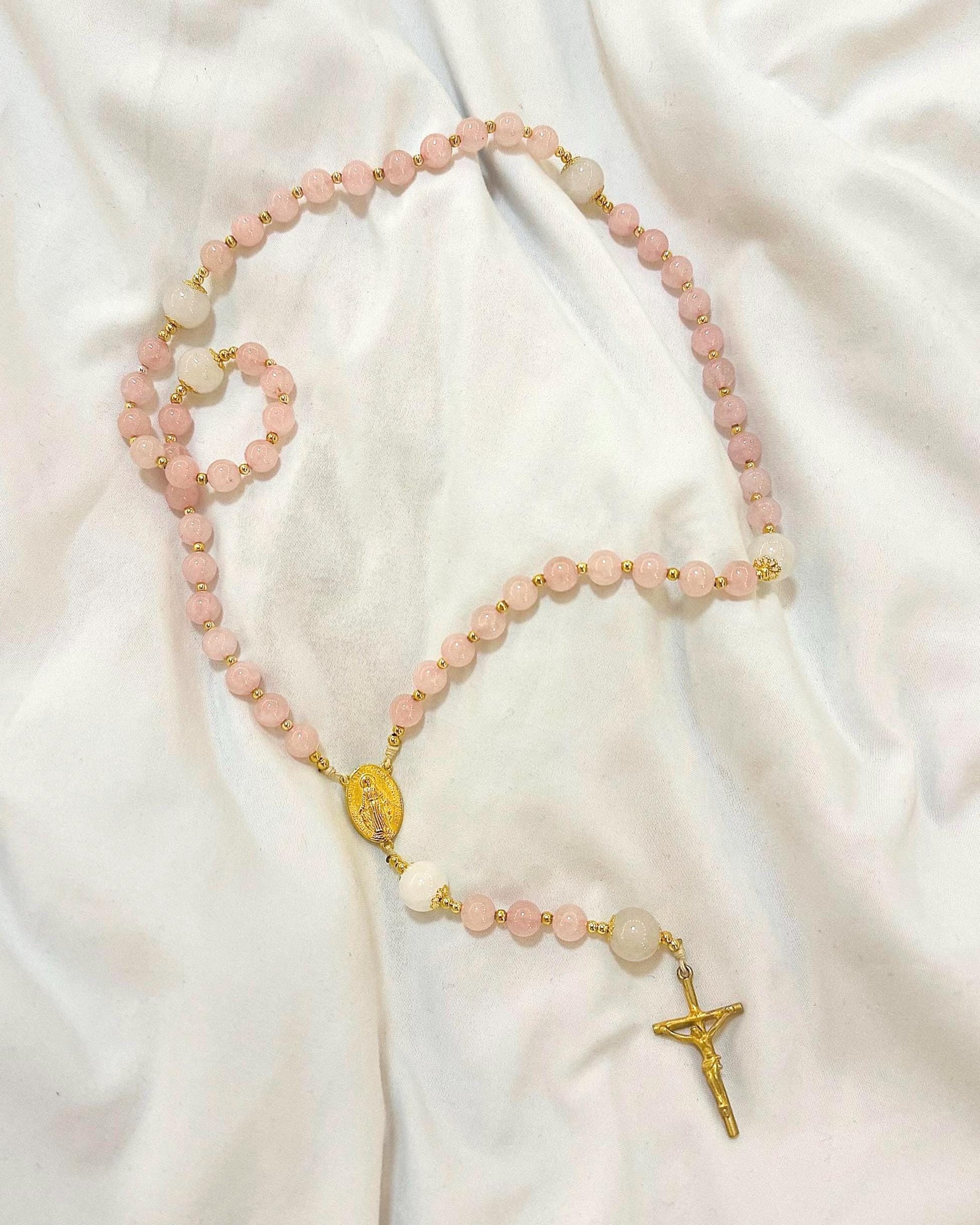 The “Joy” Handmade Pink Rosary