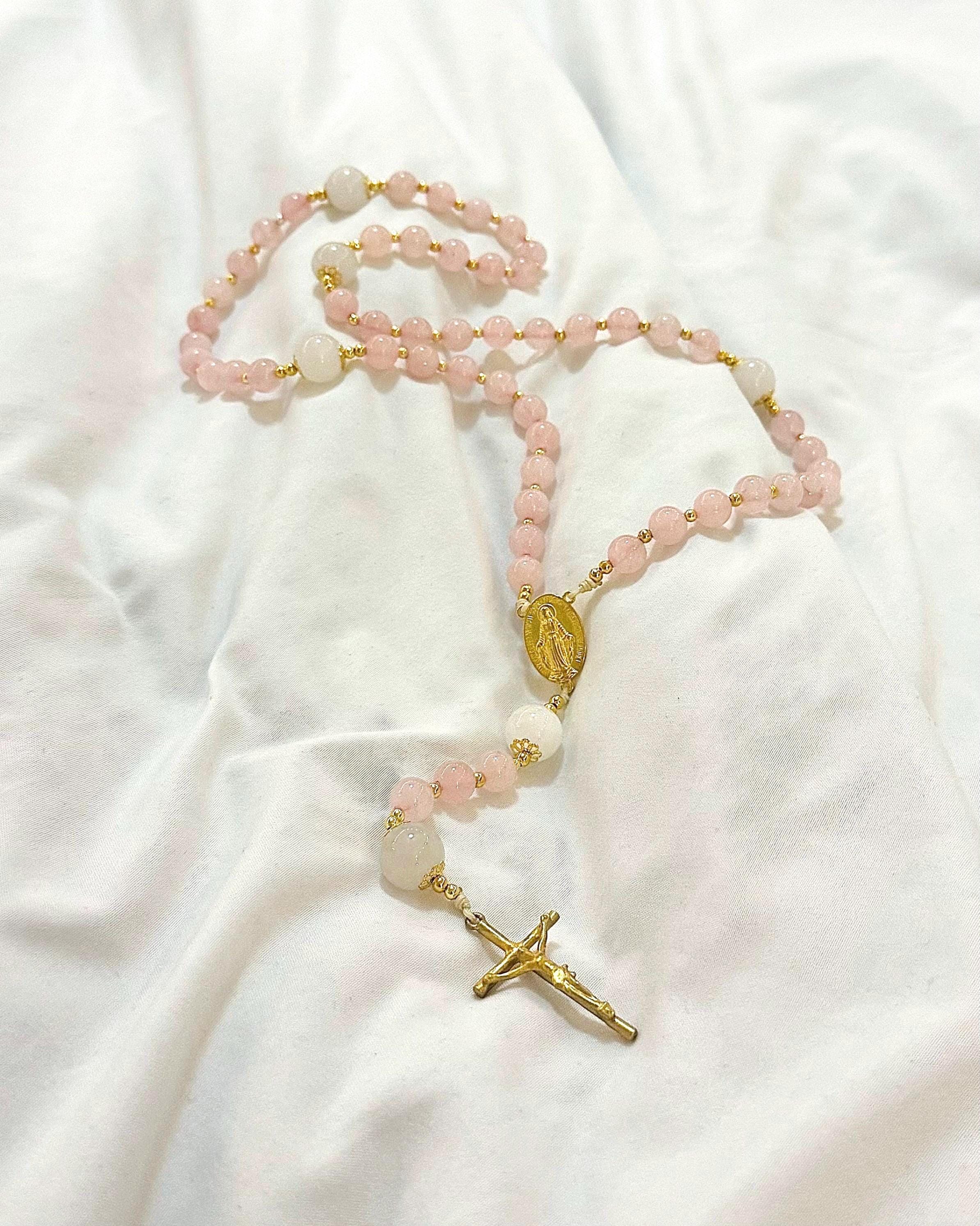 The “Joy” Handmade Pink Rosary
