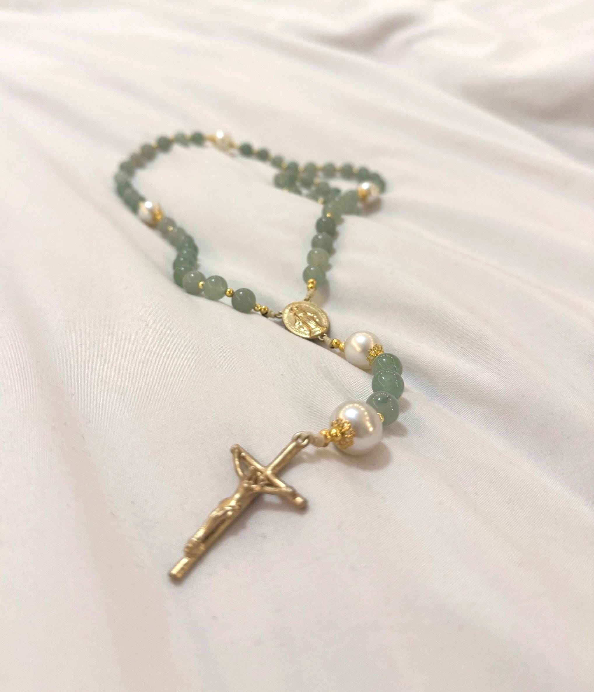 The “In All Things” Handmade Green Rosary