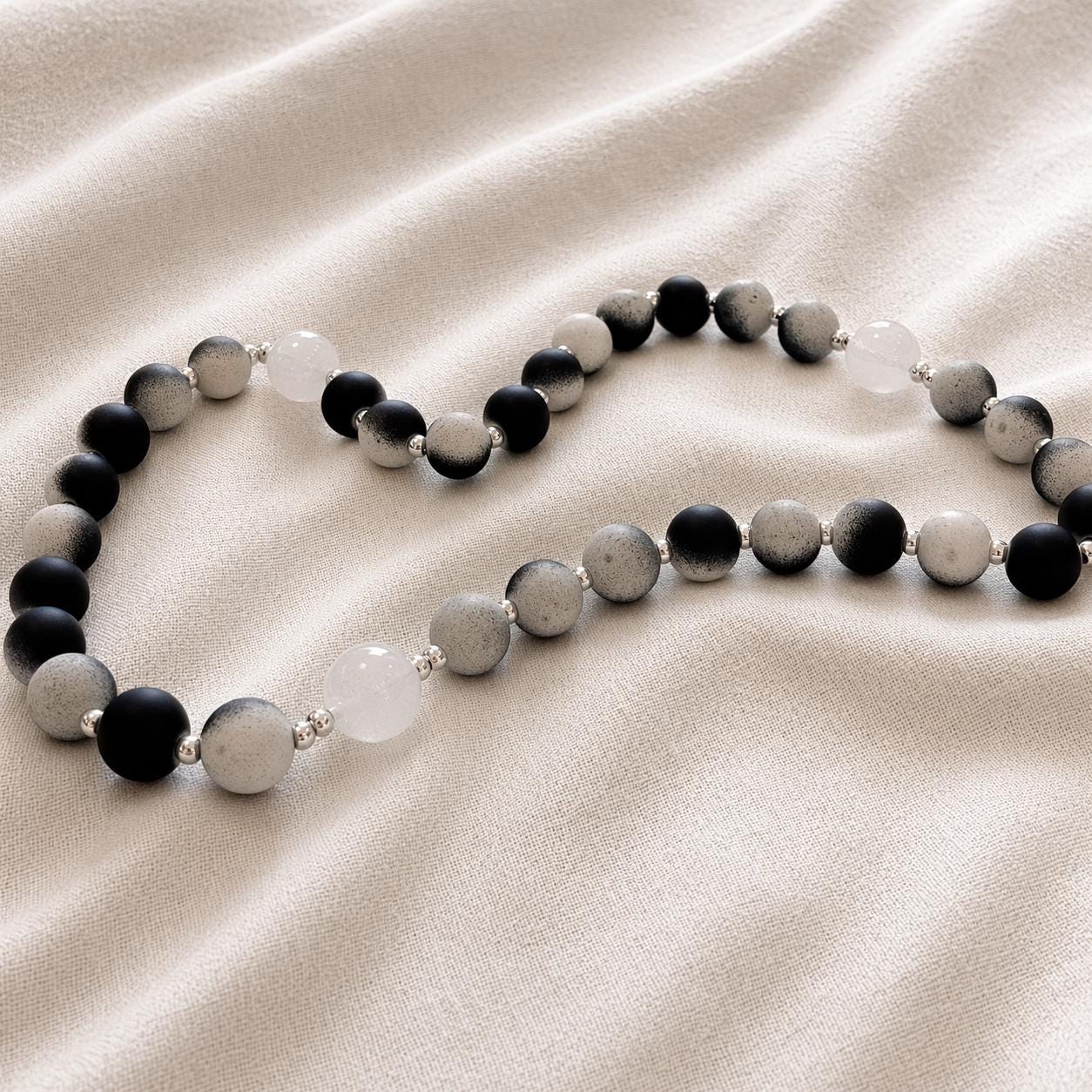 The “Day and Night” Black Handmade Rosary