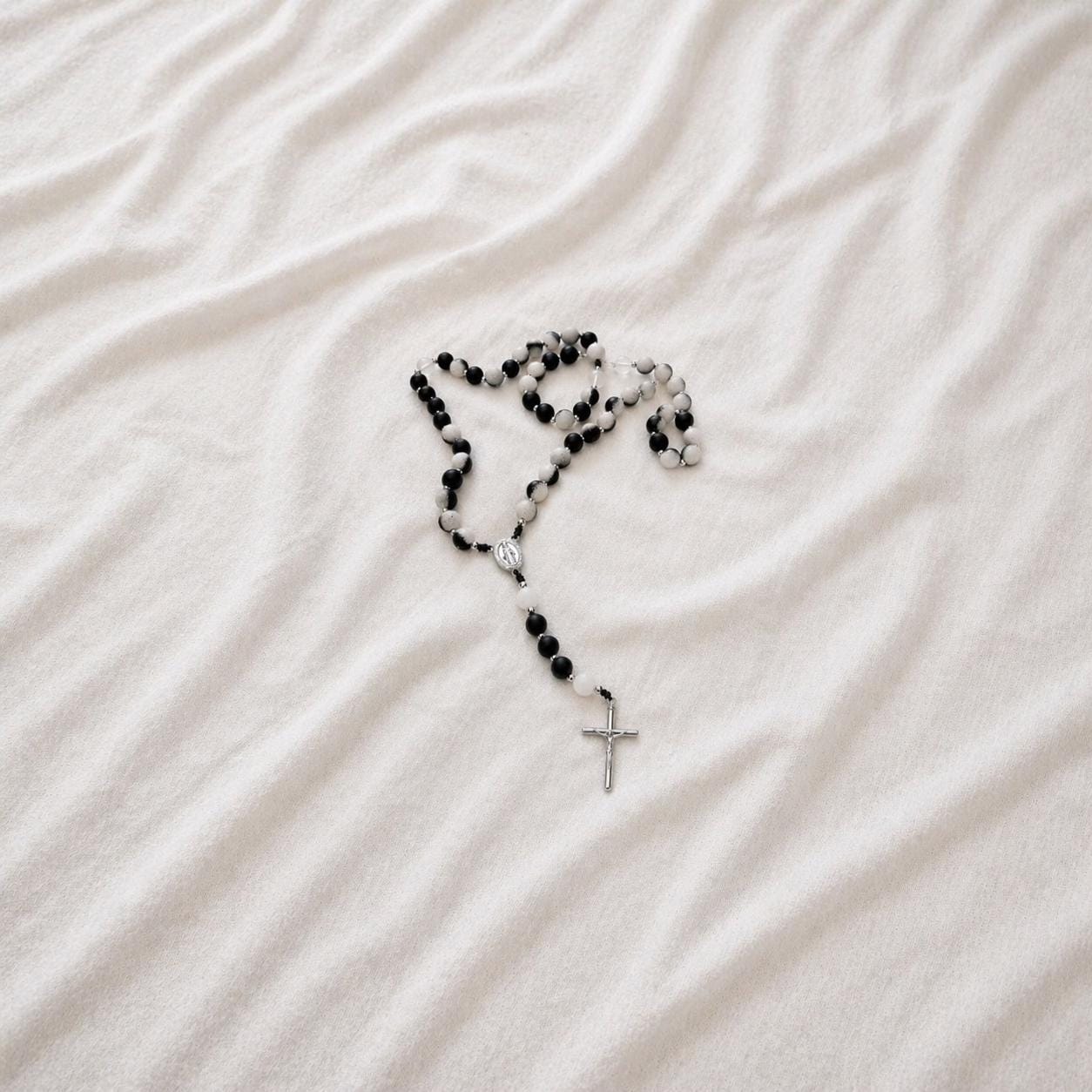 The “Day and Night” Black Handmade Rosary