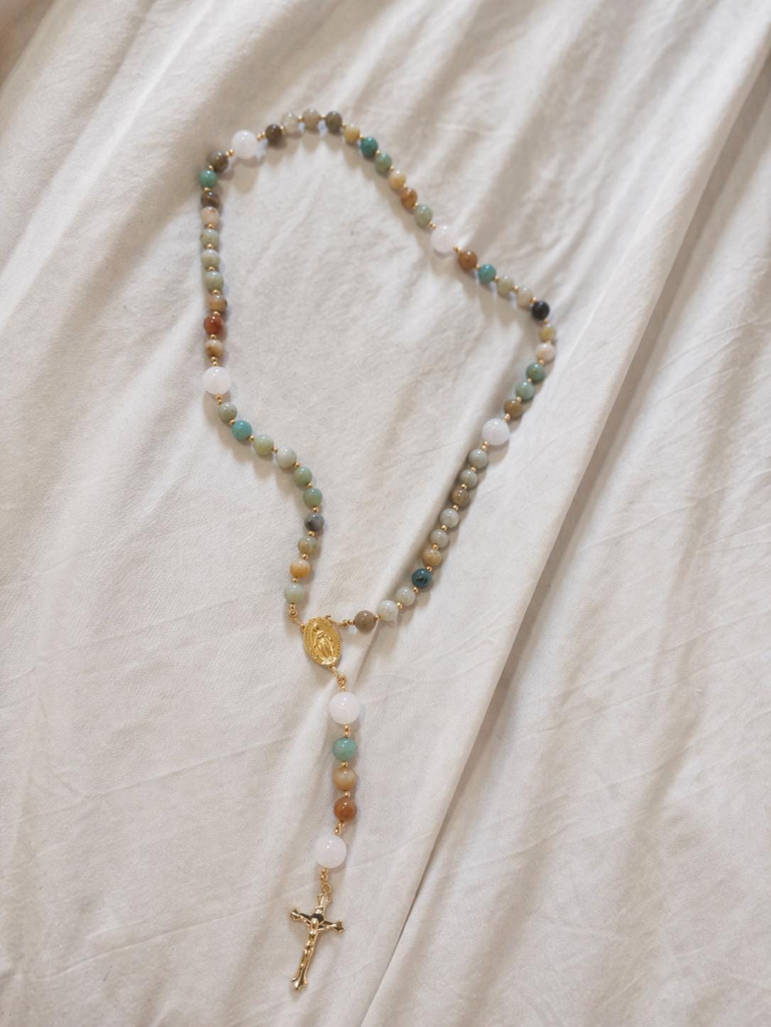 The “From the Dirt” Brown and Green Handmade Rosary