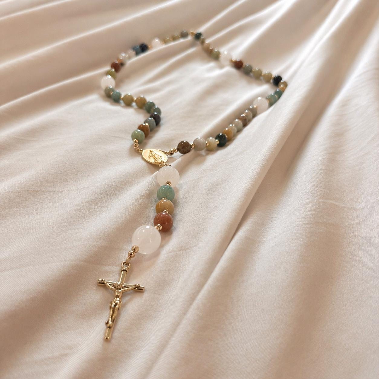 The “From the Dirt” Brown and Green Handmade Rosary