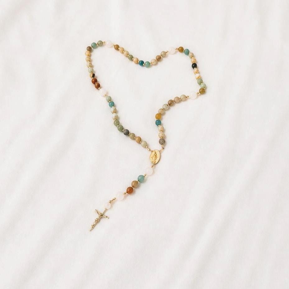 The “From the Dirt” Brown and Green Handmade Rosary